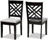 Contemporary Dark Brown and Gray Upholstered Dining Room Chair (Set of 2) - Aubrie