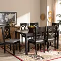 162-9400-10524-10519-RCW Contemporary Dark Brown 7 Piece Dining Room Set - Delano