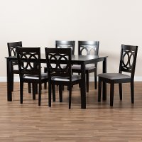 162-9400-10524-10519-RCW Contemporary Dark Brown 7 Piece Dining Room Set - Delano-2