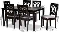 162-9400-10524-10519-RCW Contemporary Dark Brown 7 Piece Dining Room Set - Delano-7