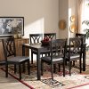 162-9404-10528-10519-RCW Contemporary Dark Brown 7 Piece Dining Room Set - Cody