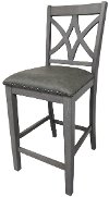 Contemporary Gray 24 Inch Upholstered Counter Height Stool - Arianna