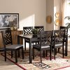 162-9402-10526-10519-RCW Contemporary Dark Brown 7 Piece Dining Room Set - Aubrie