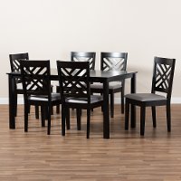 162-9402-10526-10519-RCW Contemporary Dark Brown 7 Piece Dining Room Set - Aubrie-2