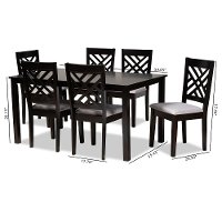 162-9402-10526-10519-RCW Contemporary Dark Brown 7 Piece Dining Room Set - Aubrie-6