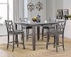Clearance Contemporary Gray 5 Piece Counter Height Dining Room Set - Arianna