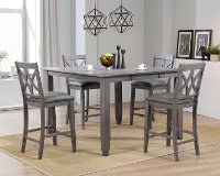 Contemporary Gray 5 Piece Counter Height Dining Room Set - Arianna