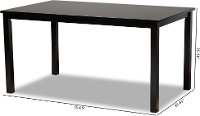 Contemporary Dark Brown Dining Room Table - Eveline-6