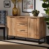 162-10295-RCW Industrial Wood and Metal Dining Room Sideboard -Candi