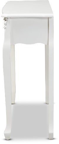 162-10262-RCW Traditional French White 1-Drawer Wood Sofa Table - Bess-7
