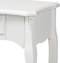 162-10262-RCW Traditional French White 1-Drawer Wood Sofa Table - Bess-8