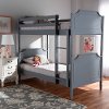 162-10307-RCW Traditional Gray Twin-over-Twin Bunk Bed - Hoyt