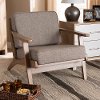 162-10566-RCW Mid Century Modern Light Gray Upholstered Accent Chair - Petra