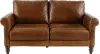 Dallas Brown Leather Loveseat