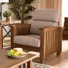 162-9797-RCW Classic Mission Taupe and Walnut Chair - Laurisa