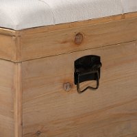 Rustic Farmhouse Beige and Distressed Wood 2 Piece Storage Ottoman Set - Melvin-4