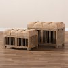 162-10561-RCW Rustic Farmhouse Beige and Medium Oak 2 Piece Storage Trunk Ottoman - Tammi