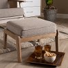 162-10404-RCW Mid Century Modern Light Gray Upholstered Ottoman - Petra