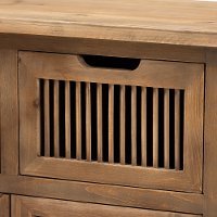 Rustic Medium Oak 2 Door and 2 Drawer Accent Cabinet - Tammi-5