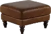 Dallas Brown Leather Ottoman