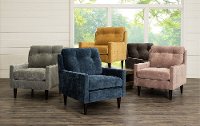 Modern Indigo Blue Upholstered Accent Chair - Trevin-3