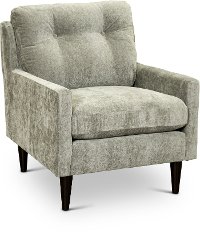 Modern Cement Gray Upholstered Accent Chair - Trevin