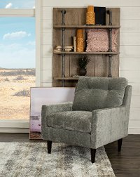 Modern Cement Gray Upholstered Accent Chair - Trevin-2