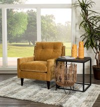 Modern Butterscotch Gold Upholstered Accent Chair - Trevin-2