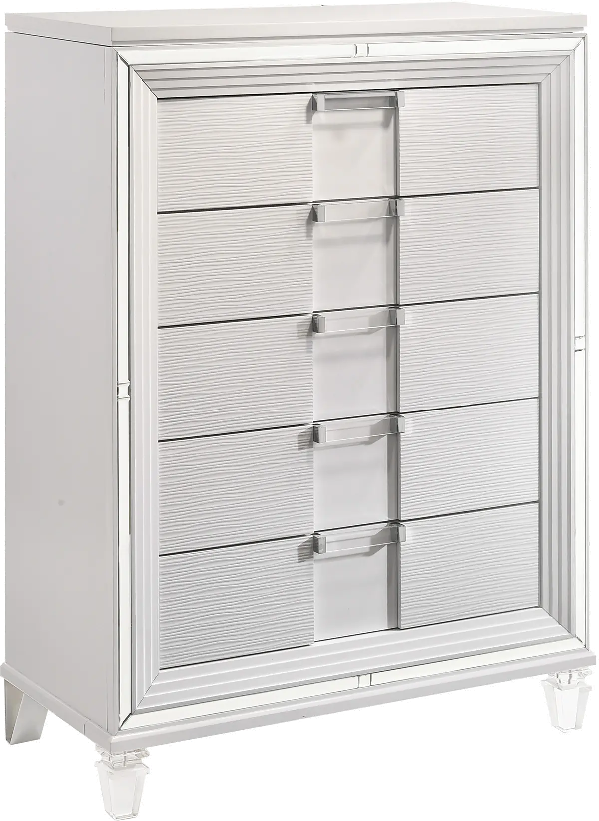 Posh White Chest of Drawers-1