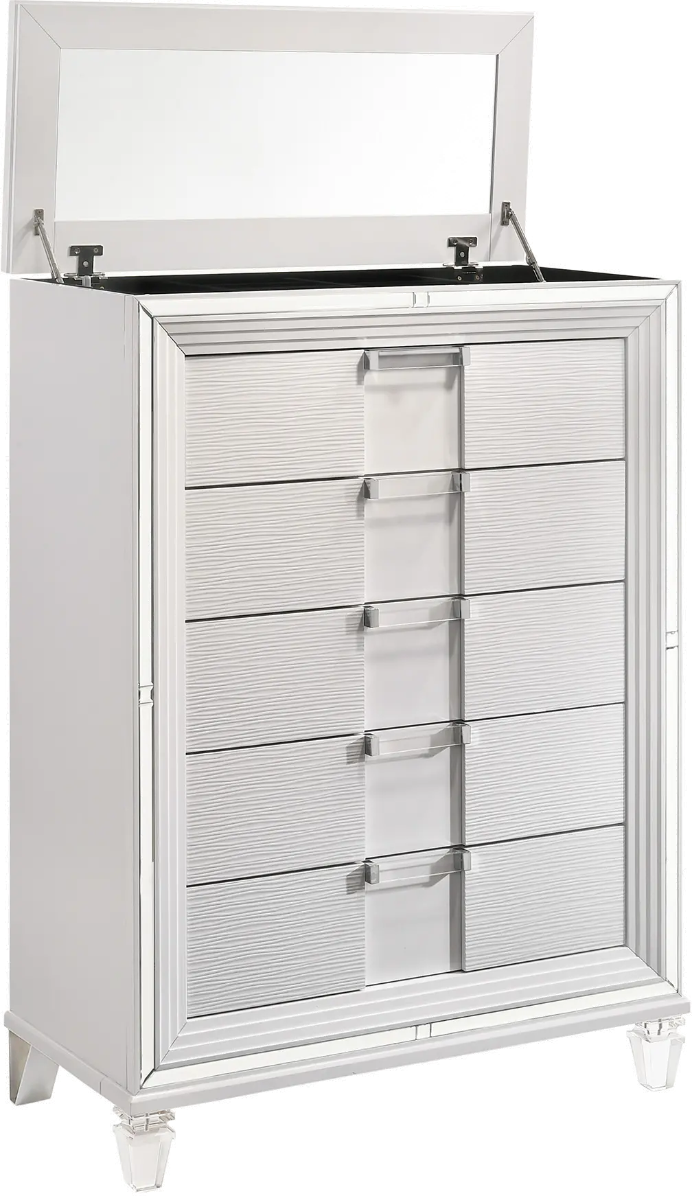 Posh White Chest of Drawers-3