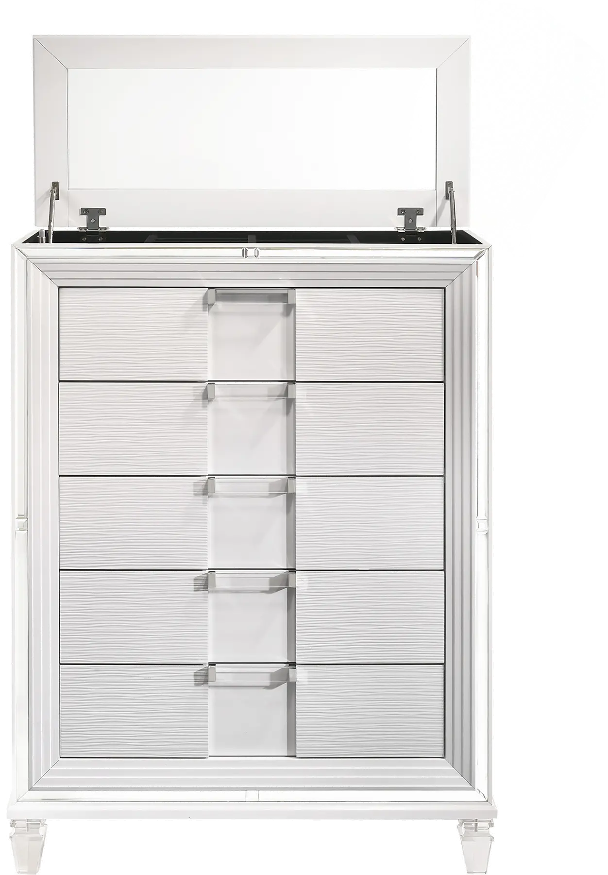 Posh White Chest of Drawers-4