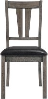 Rustic Gray Upholstered Dining Room Chair - Nash