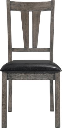 Rustic Gray Upholstered Dining Room Chair - Nash