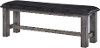 Rustic Gray Upholstered Dining Room Bench - Nash