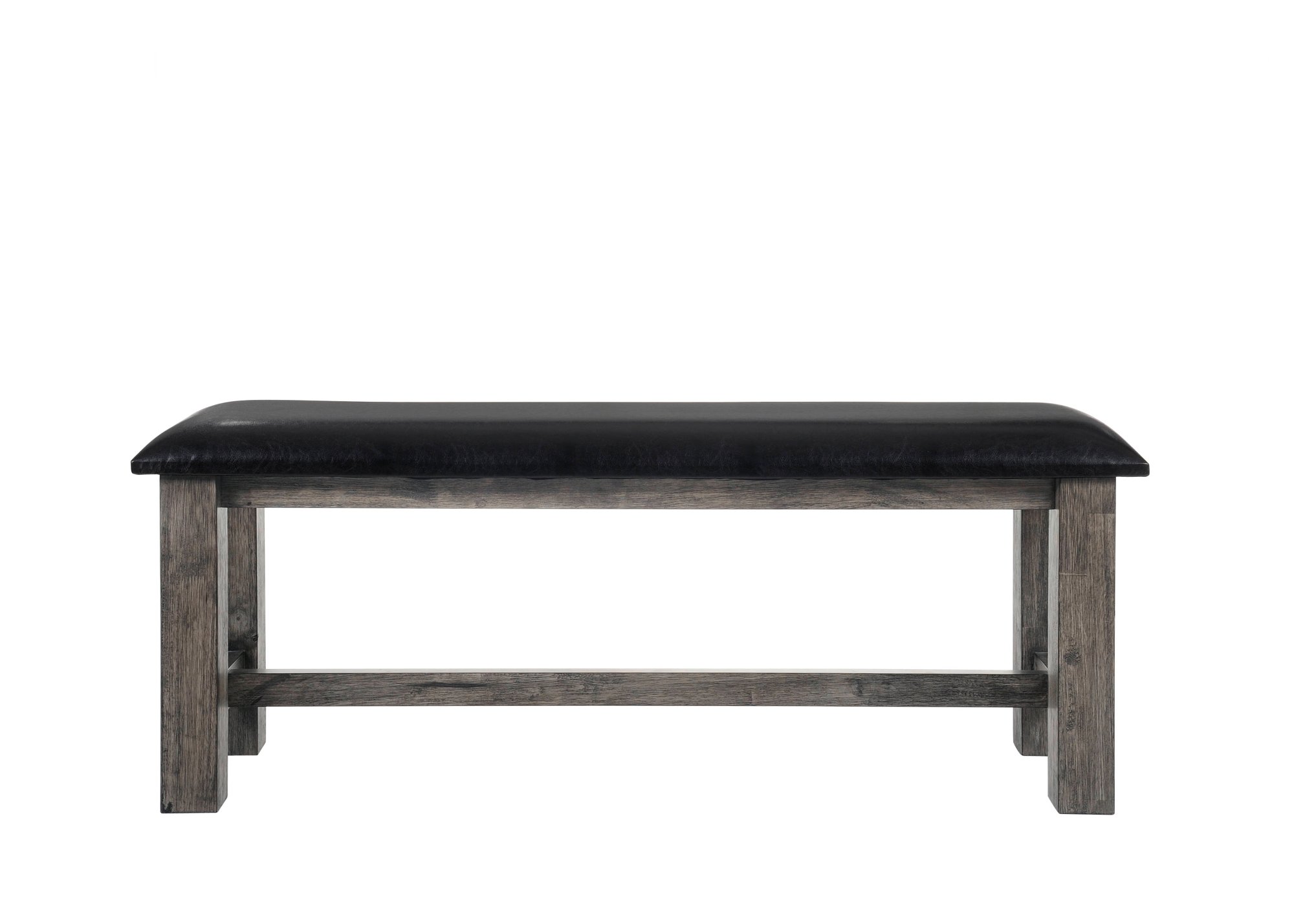 Rustic Gray Upholstered Dining Room Bench - Nash-2