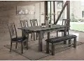 Nash Rustic Gray 6 Piece Dining Room Set
