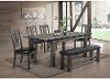 Rustic Gray 6 Piece Dining Room Set - Nash
