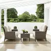KO70212LB-OL Rockport Oatmeal 3 pc Patio Loveseat Set