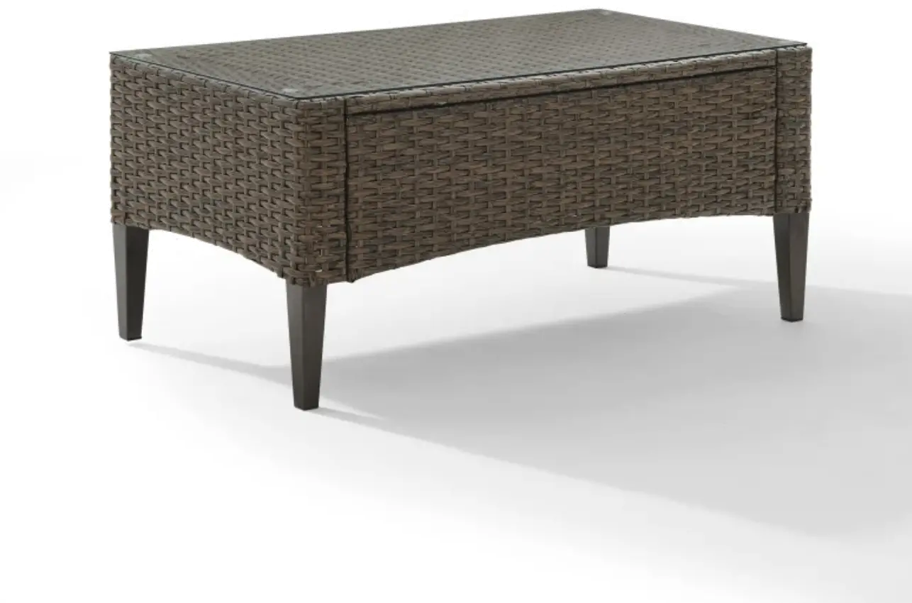 CO7162-LB Oatmeal Wicker Coffee Table - Rockport-1