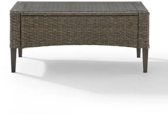 CO7162-LB Oatmeal Wicker Coffee Table - Rockport-2