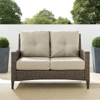 CO7161-LB Oatmeal Wicker Loveseat - Rockport-2