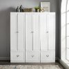 KF31010WH Modern White 3 Piece Pantry Closets Entryway Set - Harper