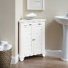 CF7021-WH White Two Door Corner Cabinet - Lydia