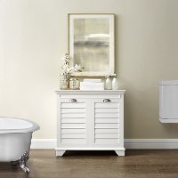 CF7015-WH White Lift-Top Hamper - Lydia