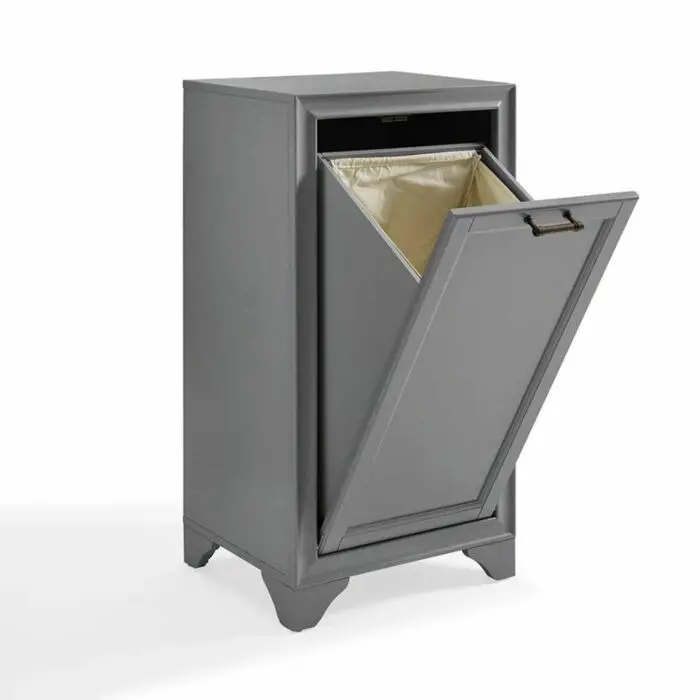 CF7009-GY Tara Transitional Gray Linen Hamper-3