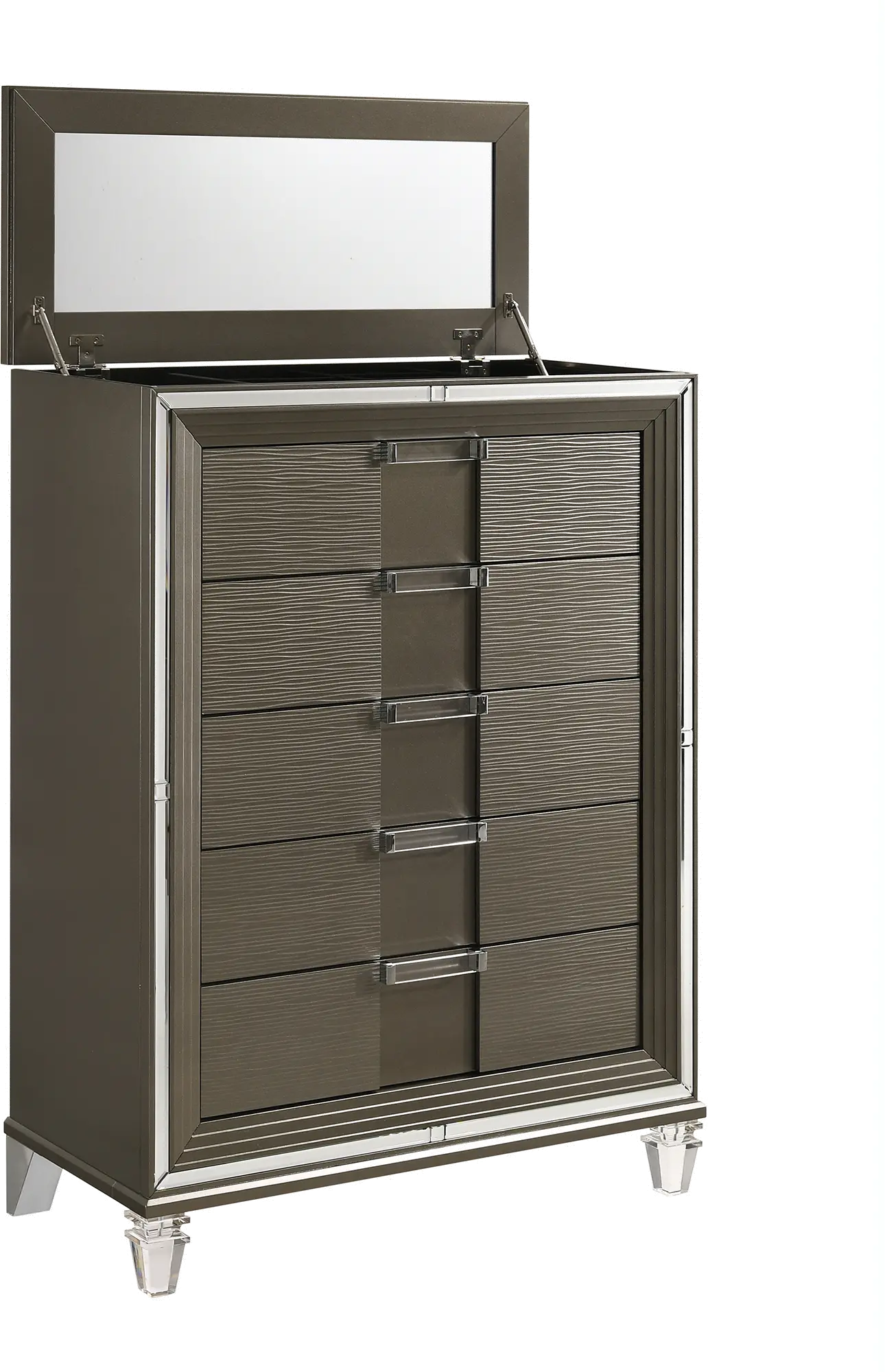 Posh Copper Chest of Drawers-3