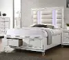 Clearance Posh White King Storage Bed