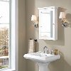 CF7005-WH Transitional White Mirrored Storage Wall Cabinet - Lydia