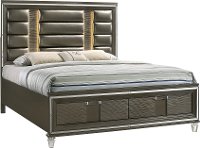 Contemporary Copper King Storage Bed - Posh-1
