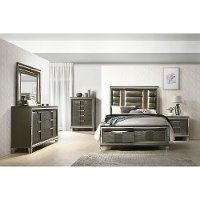 Contemporary Copper King Storage Bed - Posh-2